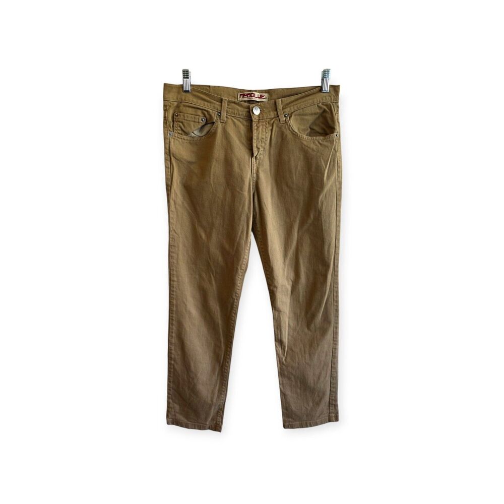 Mens Neo Blue Khaki Chino Pants Beige Size 32